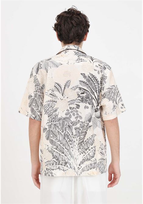 Tropical patterned men's shirt with leaves IM BRIAN | CA28940028